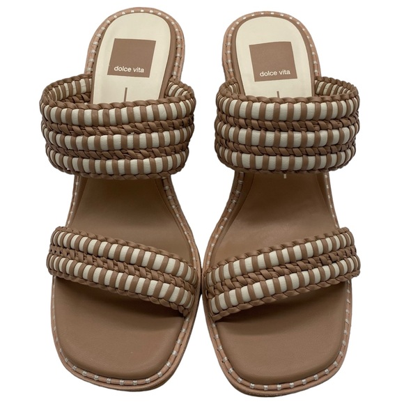 Dolce Vita Shoes Abigal Sandals Brown Beige Espadrille Wedge Casual Neutral NEW - Picture 5 of 11